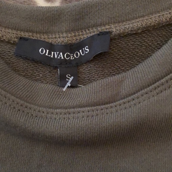 Olivaceous Bubble Arm Sweatshirt in Olive Green Size Small Women’s - Picture 6 of 11